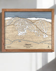 Okemo VT Ski Trail Map, Laser-engraved ski home decor