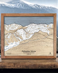 Palisades Tahoe Ski Trail Map, Squaw Valley California, Skiing Decor