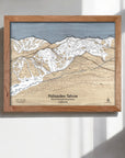 Palisades Tahoe Wooden Ski Map, Squaw Valley Ski Resort Map Art