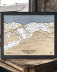 Palisades Tahoe Ski Resort Trail Map Laser Cut, Wooden Map