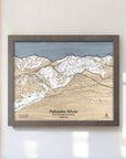 Palisades Tahoe Ski Area Map, Mountain Modern Home Decor