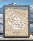 Pico Mountain Ski Map, Ski Resort Map Wall Art