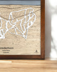 Powderhorn CO Ski Resort Map, Framed Wall Art, Skiing Art