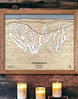 Powderhorn Mountain Ski Resort Map, Ski Poster, Ski Trail Map Art