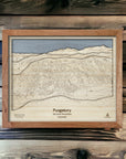 Purgatory Ski Slope Map, Torched Peaks, Slopes Mountain Art Decor