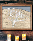 Saddleback Mountain Maine, Framed Ski Trail Map