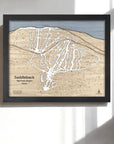 Saddleback Mountain Maine, Ski Resort Wall Art, Framed Ski Map