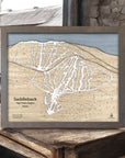 Saddleback Mountain Ski Trail Map Wall Art