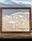 Schweitzer Mountain Ski Map, Skiing Wall Art, Housewarming Gift