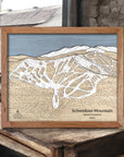 Schweitzer Mountain Idaho, Wooden Ski Trail Map, Unique Skiing Gift