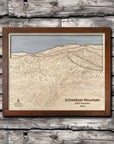 Schweitzer Mountain Ski Trail Map | Laser Engraved Ski Trail Maps