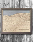 Schweitzer Mountain Ski Trail Map | Laser Engraved Ski Trail Maps