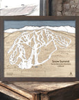 Snow Summit Big Bear Lake Ski Resort Map, Skiing Wall Art by Torched Peaks