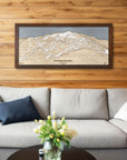Skiing Wall Art: Wood Map of Snowmass Ski Resort