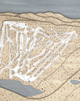 Snowshoe WV Ski Trail Map | 3D Wood Mountain Art | Torched Peaks