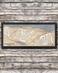 Snowshoe WV Ski Trail Map | 3D Wood Mountain Art | Torched Peaks