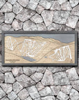 Snowshoe WV Ski Trail Map | 3D Wood Mountain Art | Torched Peaks