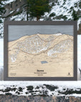 3D Laser-engraved Map: Stowe Mountain
