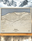 Stowe Wood Carved Map by Torched Peaks, Ski Cabin Decor, Ski Map Gift