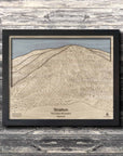 Stratton Mountain Ski Trail Map | 3D Wood Mountain Art