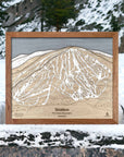 Wood Stratton Mountain VT Ski Trail Map used for Home Decor