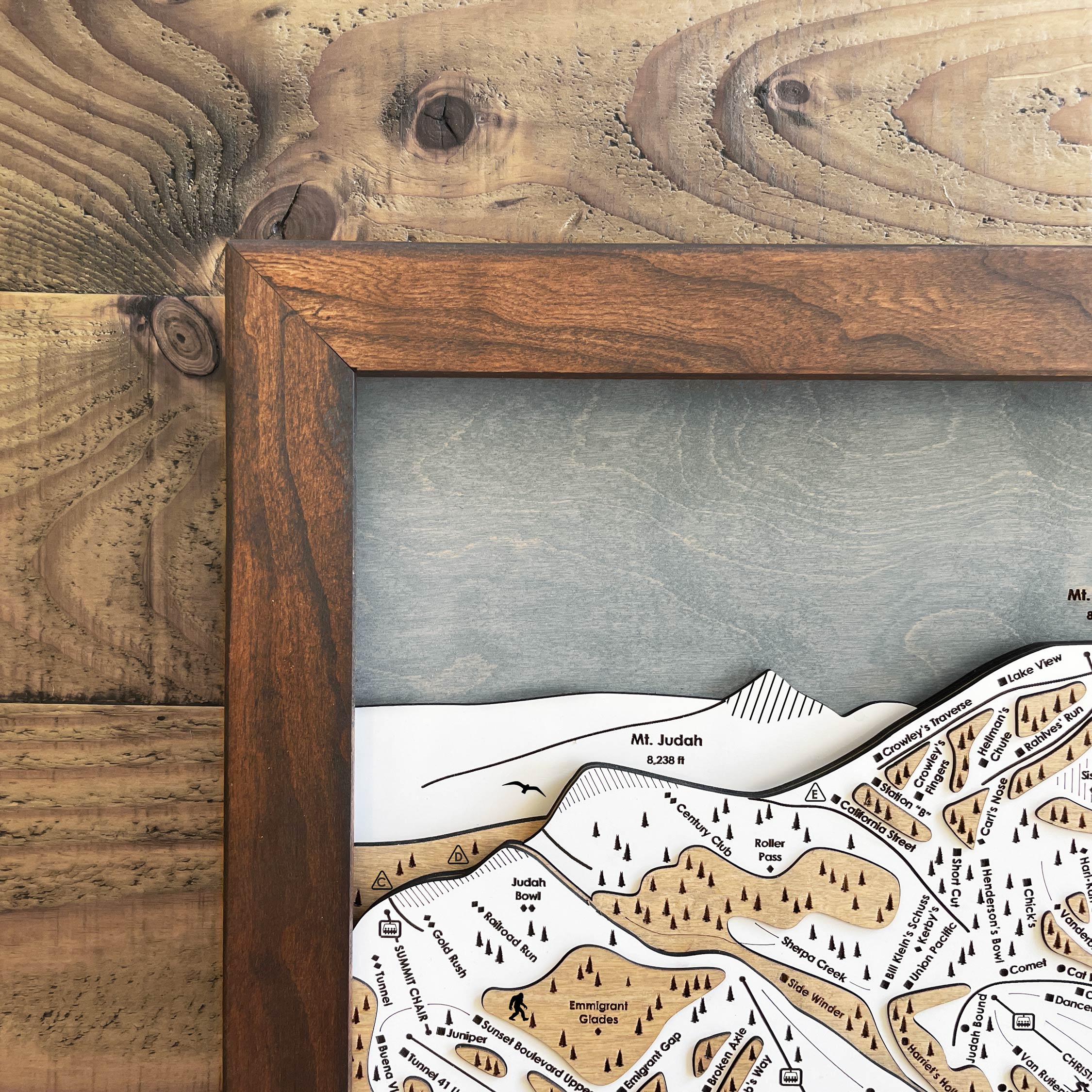 Sugar Bowl CA Ski Resort Framed Wall Art