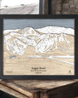 Sugar Bowl Ski Map, Ski Resort Wall Map, Snowboarding and Skiing Gift, Best ski-themed decor