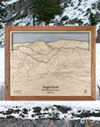 Sugar Bowl Mountain Art, 3D Wood Ski Slope Map