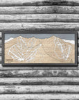 Sugarbush VT Ski Trail Map | 3D Wood Mountain Art | Torched Peaks