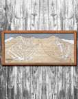 Sugarbush VT Ski Trail Map | 3D Wood Mountain Art | Torched Peaks