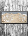 Sugarbush VT Ski Trail Map | 3D Wood Mountain Art | Torched Peaks