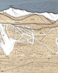 Summit at Snoqualmie, laser-cut, wooden ski map