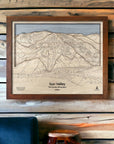 Unique Decor for Skiers: Sun Valley ID Wooden Map