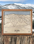 Cabin Decor for Skiers: Sun Valley IDAHO 3D Layered Map