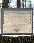 Best gift for Skiers: Sun Valley ID 3D Wooden Map of Ski Trails