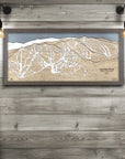 Sunday River Ski Trail Map, Wooden Ski Map, Slopes Mountain Art