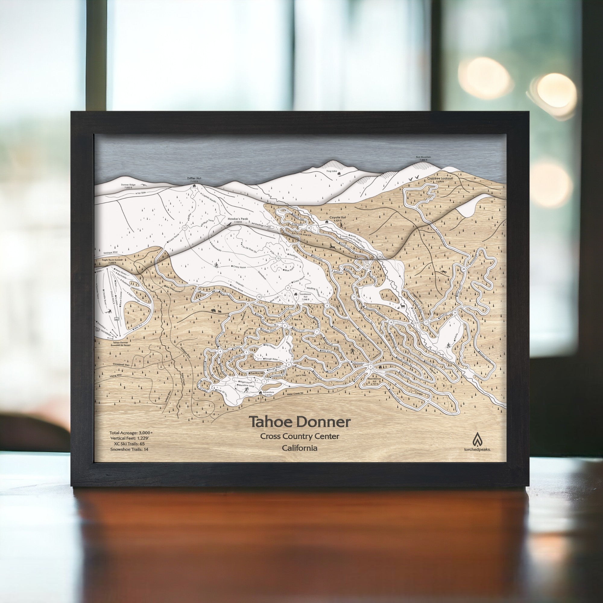 Wooden Tahoe Donner XC Ski Trail Map, Ski Touring Trails in Truckee California