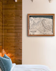 Taos Ski Valley Trail Map | 3D Wood Ski Slope Art, Cabin Decor