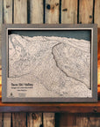 Taos Ski NM Wooden Ski Map