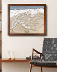 Telluride Ski Map, 3D Wood Ski Resort Map Wall Art