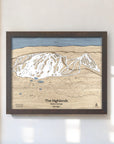 Boyne Highlands Ski Resort Map, Skiing Decor, Ski Wall Art