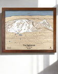 Boyne Highlands Wooden Ski Map, Harbor Springs, Michigan, Ski Maps designed by Shawn Orecchio of Torched Peaks.