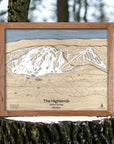 Boyne Highlands Ski Slope Map, Skiing Wall Art, Framed Ski Map