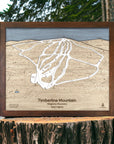 Timberline Mountain WV 3D Wood Ski Sign