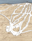 Timberline Mountain Laser-cut wood ski map