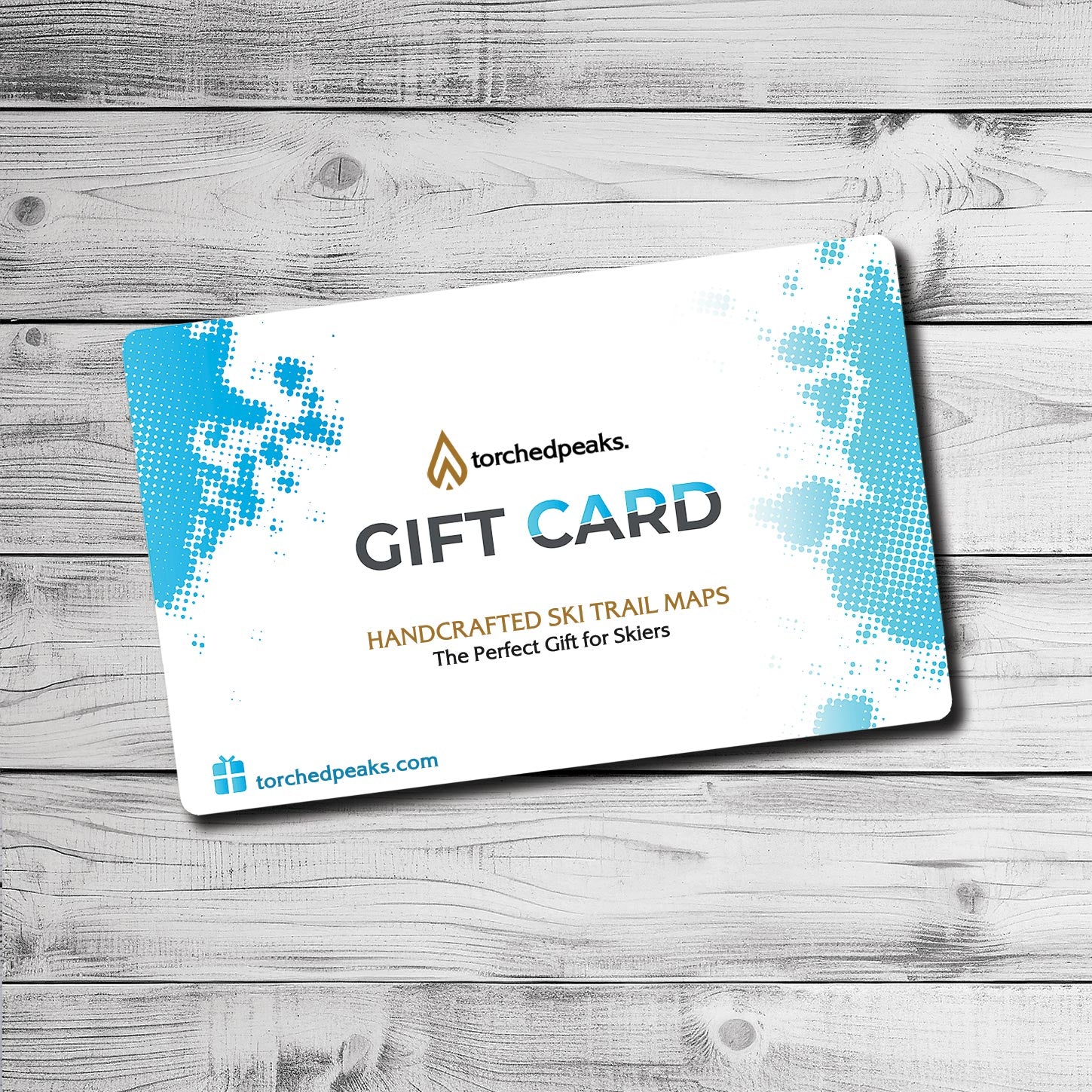 Torched Peaks Digital Gift Card - For handcrafted wood ski trail maps