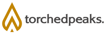 Torched Peaks Logo, Company that creates handcrafted ski resort maps for home decor