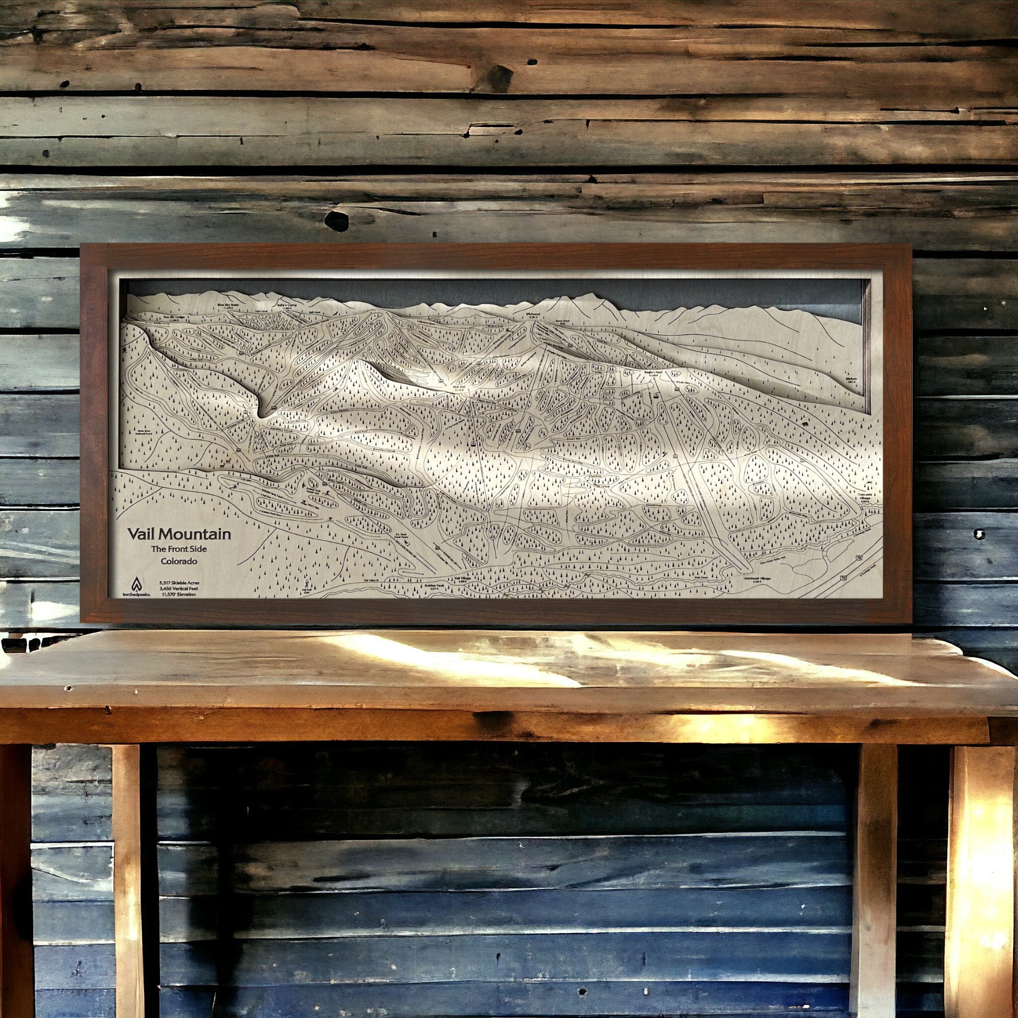 Vail Colorado - Wooden Mountain Art for your home or office