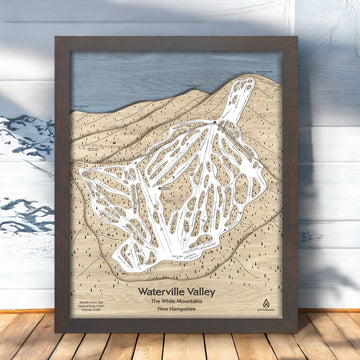 Waterville Valley New Hampshire, Ski Resort Map, Skiing Wall Art