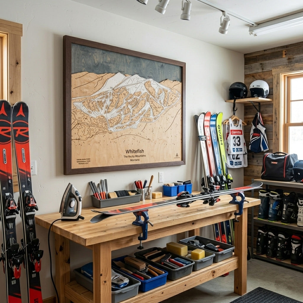 Whitefish, Montana Ski Map Art